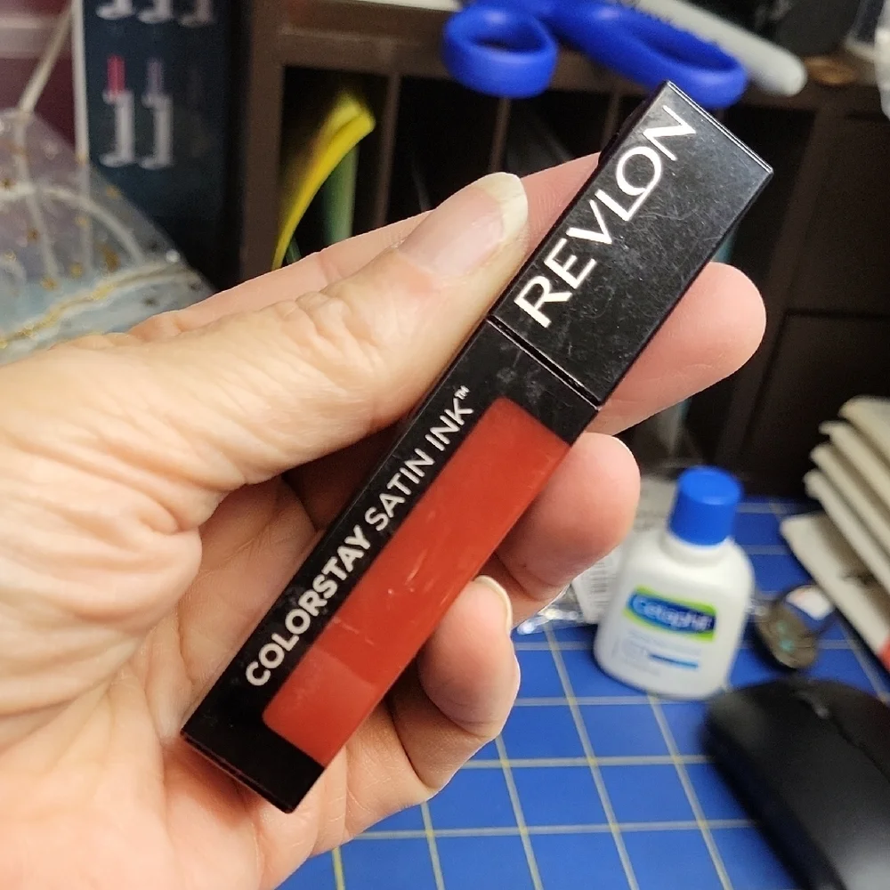 Revlon ColorStay Satin Ink Lipstick 018 Fired Up New Sealed Tube